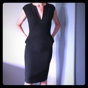 Black Midi Dress with pockets